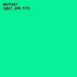 #07F097 - Caribbean Green Color Image