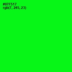 #07F517 - Green Color Image