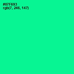 #07F693 - Caribbean Green Color Image