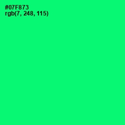 #07F873 - Spring Green Color Image