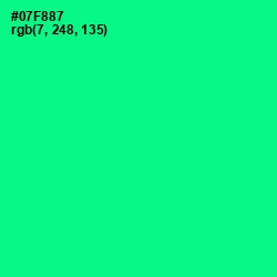 #07F887 - Caribbean Green Color Image