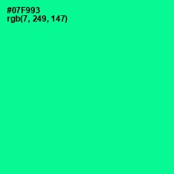 #07F993 - Caribbean Green Color Image