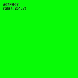 #07FB07 - Green Color Image