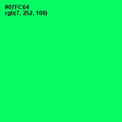 #07FC64 - Spring Green Color Image