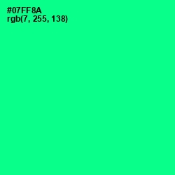 #07FF8A - Caribbean Green Color Image