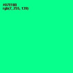#07FF8B - Caribbean Green Color Image