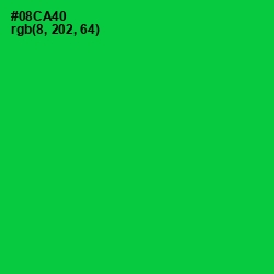 #08CA40 - Malachite Color Image