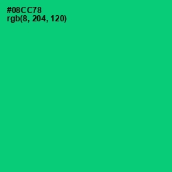 #08CC78 - Malachite Color Image