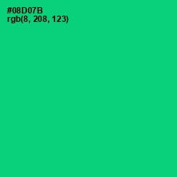 #08D07B - Malachite Color Image
