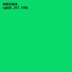 #08D96A - Malachite Color Image