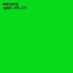 #08DA1B - Green Color Image