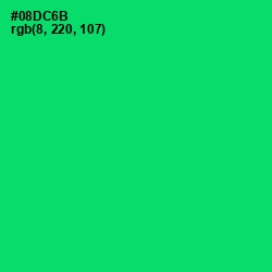 #08DC6B - Malachite Color Image