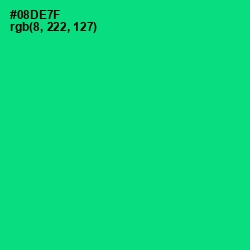 #08DE7F - Spring Green Color Image
