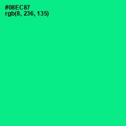 #08EC87 - Caribbean Green Color Image