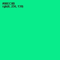 #08EC8B - Caribbean Green Color Image