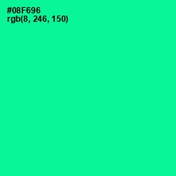 #08F696 - Caribbean Green Color Image