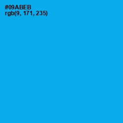 #09ABEB - Cerulean Color Image