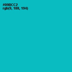 #09BCC2 - Cerulean Color Image