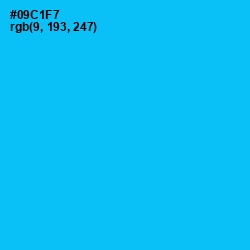 #09C1F7 - Robin's Egg Blue Color Image