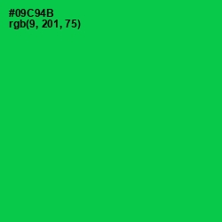 #09C94B - Malachite Color Image