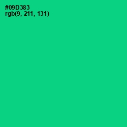 #09D383 - Caribbean Green Color Image