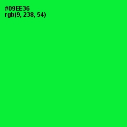 #09EE36 - Green Color Image