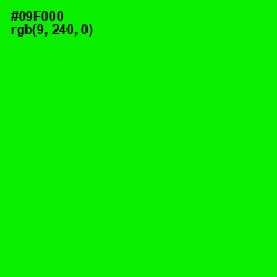 #09F000 - Green Color Image