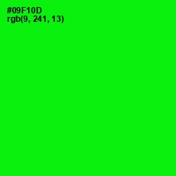 #09F10D - Green Color Image