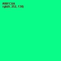 #09FC8A - Caribbean Green Color Image