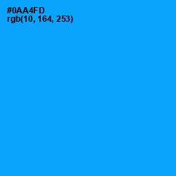 #0AA4FD - Dodger Blue Color Image