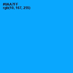 #0AA7FF - Dodger Blue Color Image