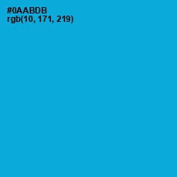 #0AABDB - Cerulean Color Image