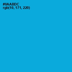 #0AABDC - Cerulean Color Image