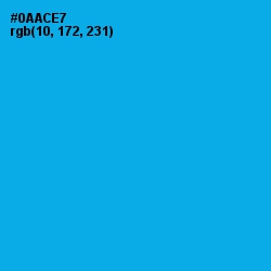 #0AACE7 - Cerulean Color Image