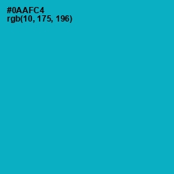 #0AAFC4 - Cerulean Color Image