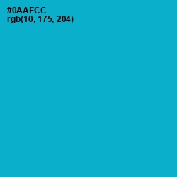 #0AAFCC - Cerulean Color Image