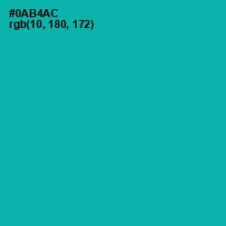 #0AB4AC - Persian Green Color Image