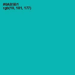 #0AB5B1 - Eastern Blue Color Image