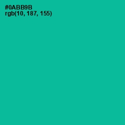 #0ABB9B - Persian Green Color Image