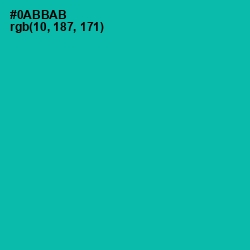 #0ABBAB - Persian Green Color Image