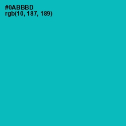 #0ABBBD - Bondi Blue Color Image