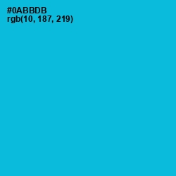 #0ABBDB - Cerulean Color Image