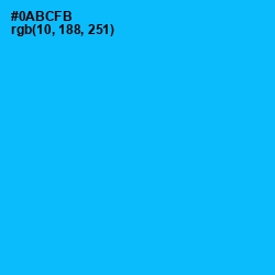 #0ABCFB - Cerulean Color Image