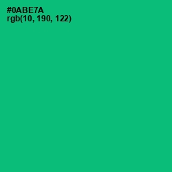 #0ABE7A - Jade Color Image