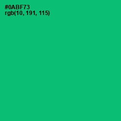 #0ABF73 - Jade Color Image