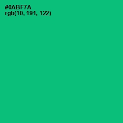 #0ABF7A - Jade Color Image