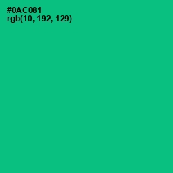 #0AC081 - Caribbean Green Color Image
