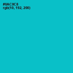 #0AC0C8 - Robin's Egg Blue Color Image