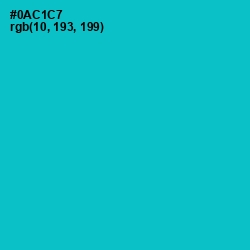 #0AC1C7 - Robin's Egg Blue Color Image