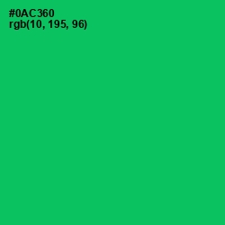 #0AC360 - Malachite Color Image